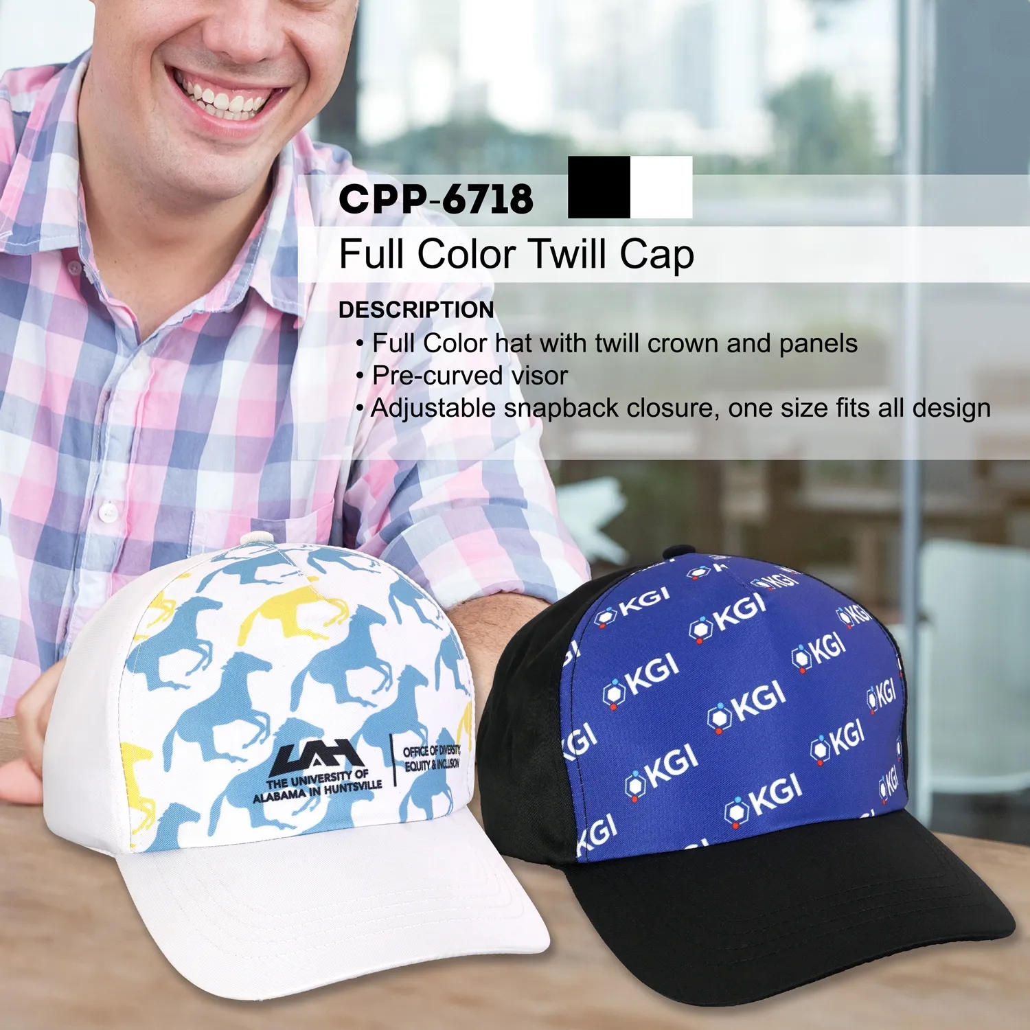 FULL COLOR TWILL CAP 5