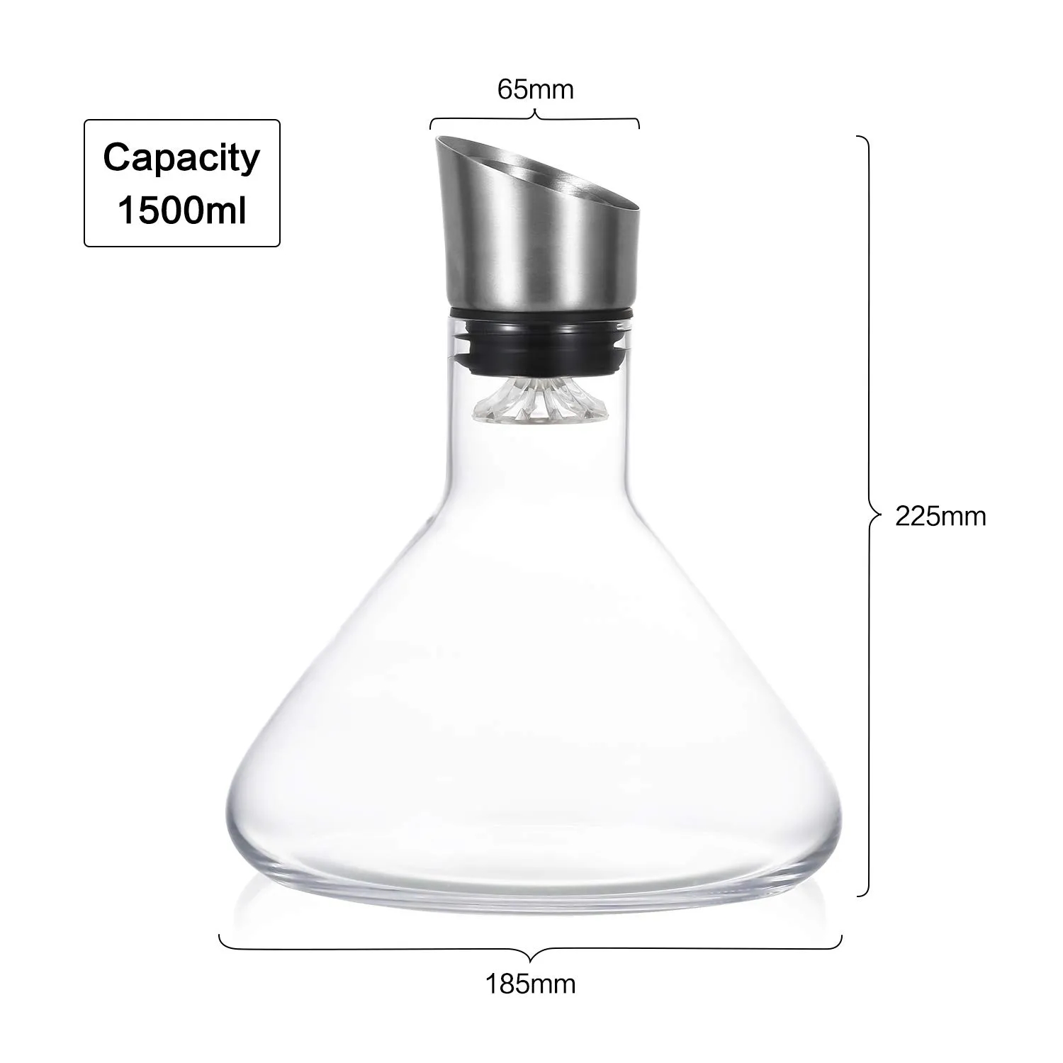 Wine Decanter Built-in Aerator Pourer 3