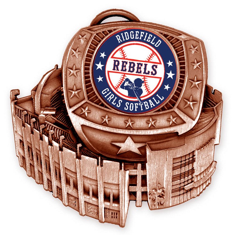 Express Vibraprint™ Stand up medal insert in bronze (2-1/2")