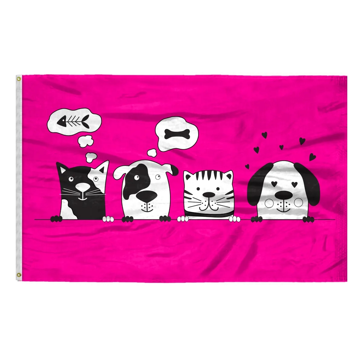 Custom Screen Sublimation Flag - 5' x 8' Silk Poly 2