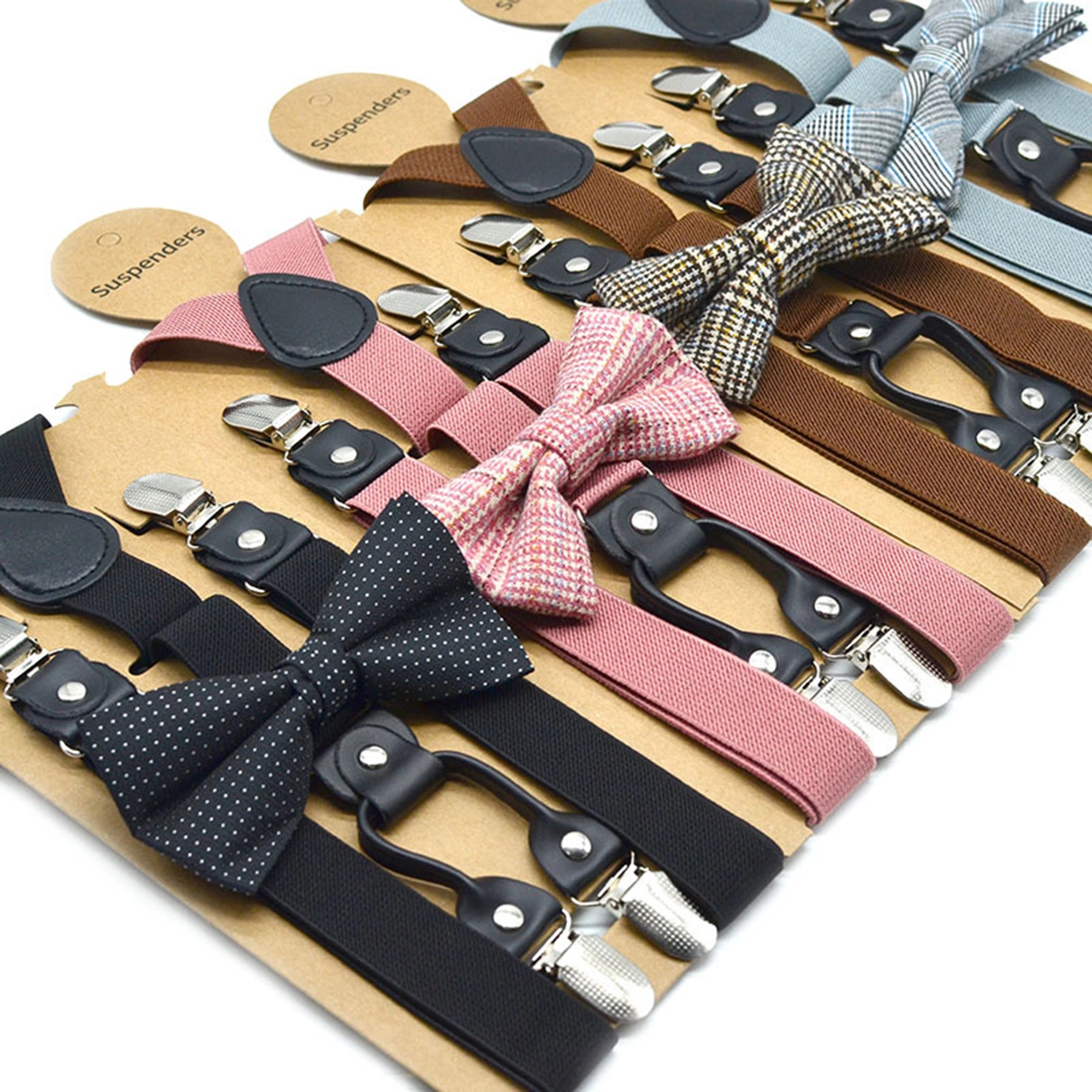 Adjustable Elastic Suspenders and Bow Tie 2