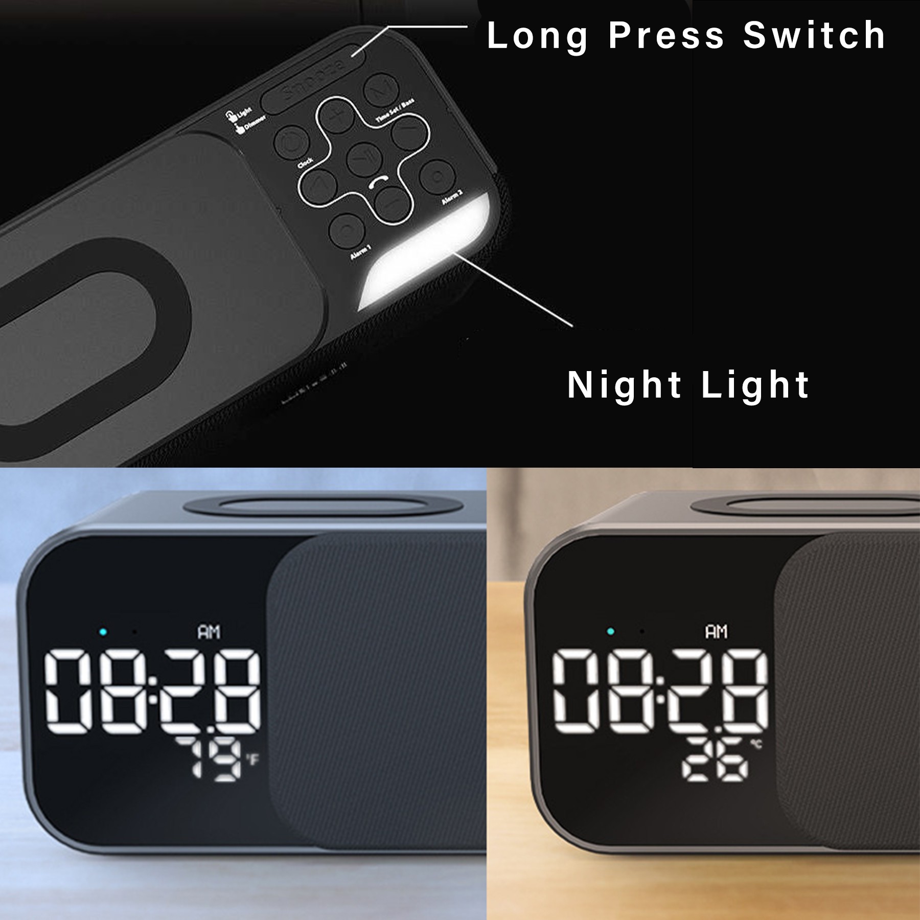 Wireless Charger Bluetooth Speaker With Night Light 6