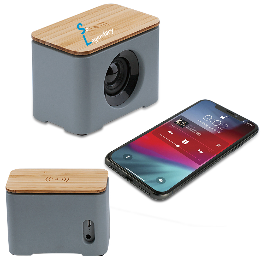 2 in 1 Bluetooth Wireless Speaker with Wireless Charger 3