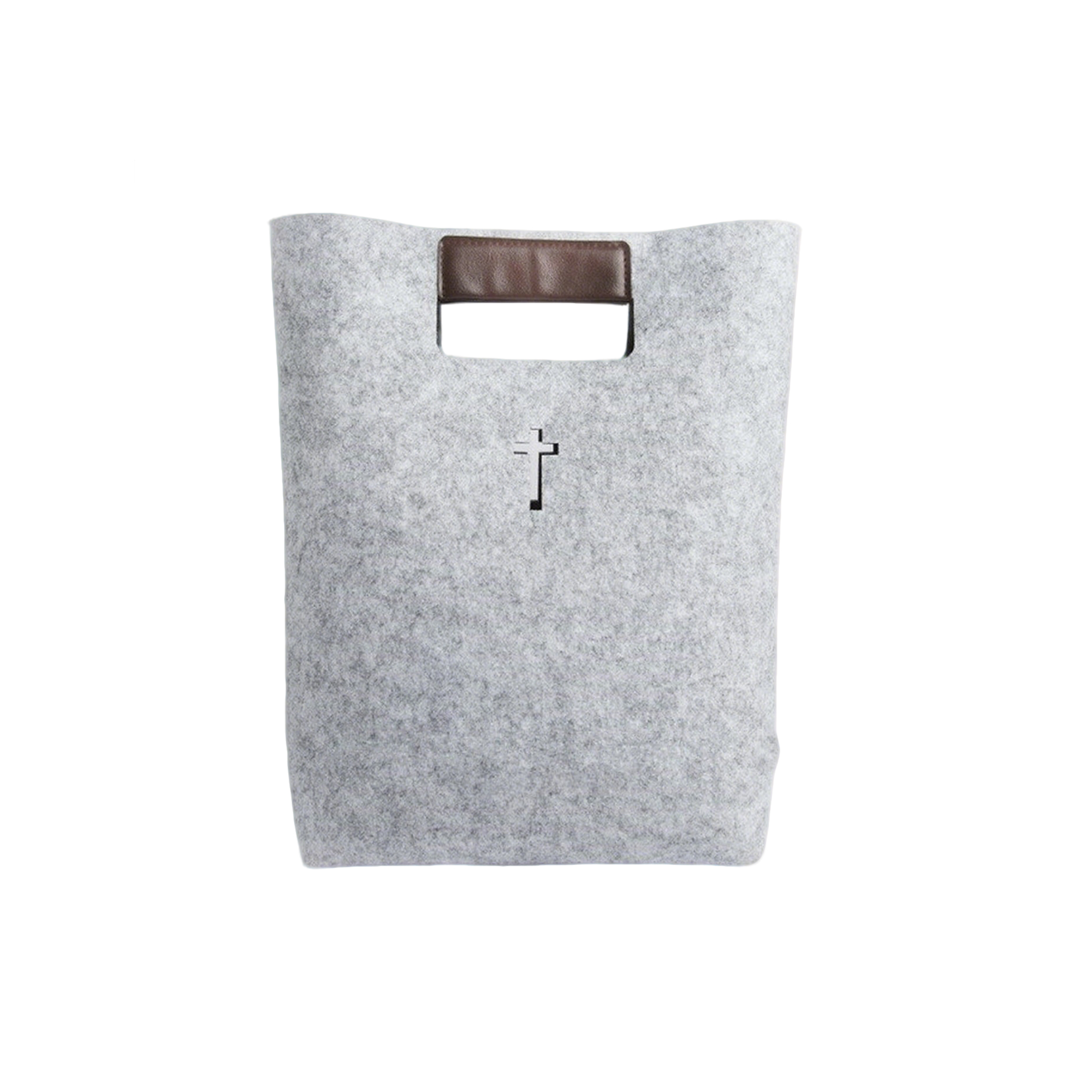 Handle Carrier Reusable Felt Tote Bag, custom tote bag with logo imprint 4