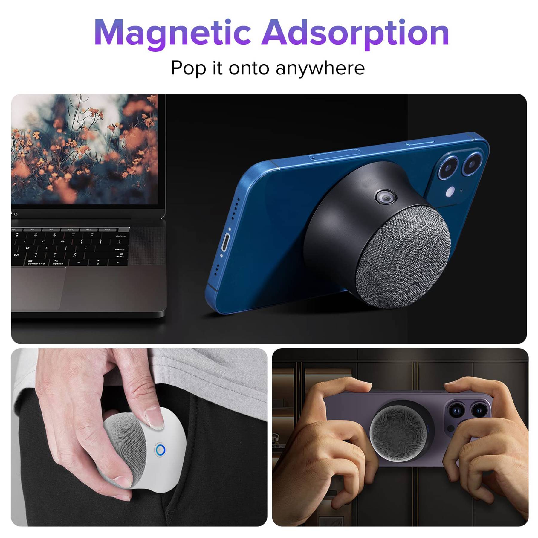 Portable Magnetic Mini Bluetooth Speaker 4