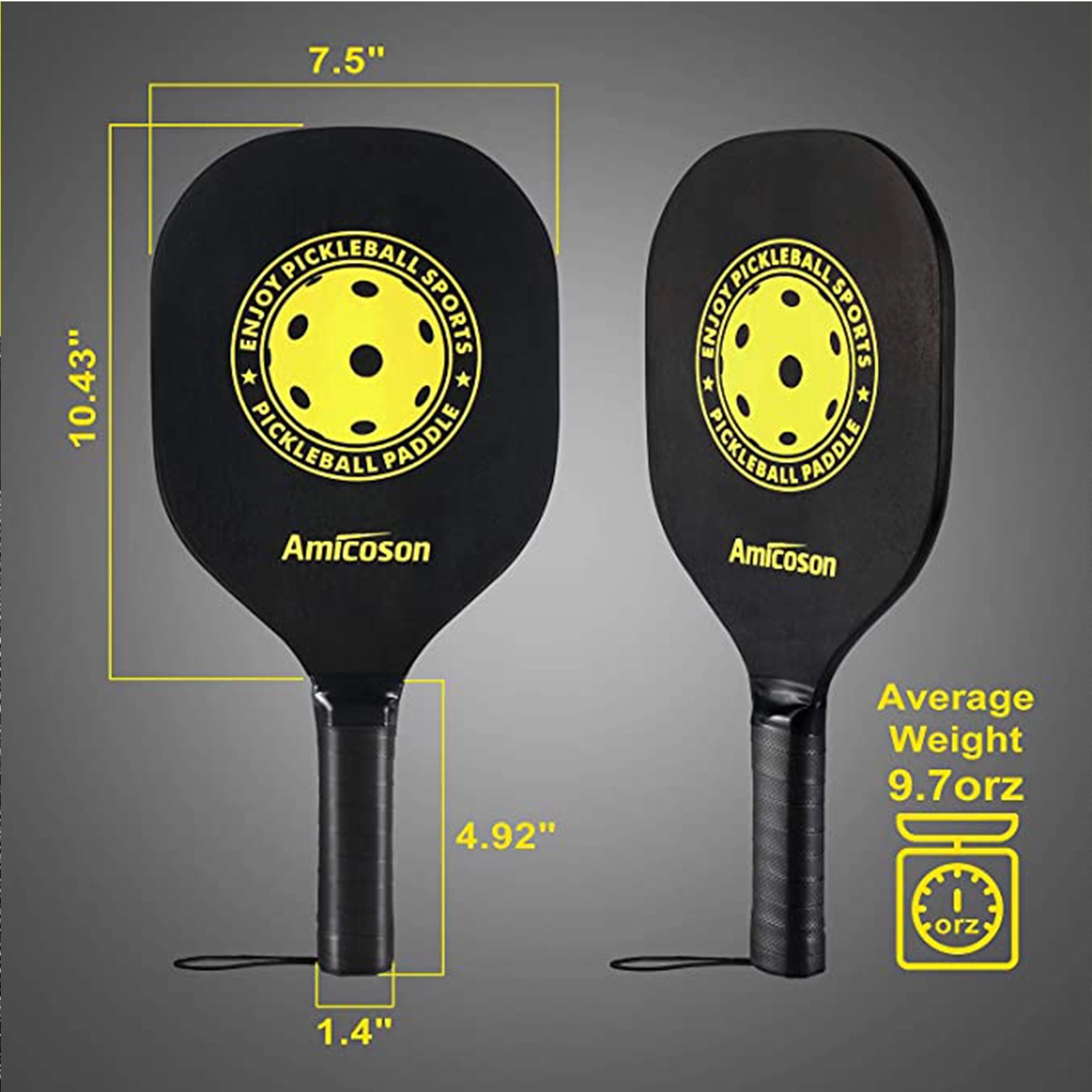 Pickleball Set Includes 4 Paddles & 8 Balls 6