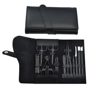 Black Stainless Steel Manicure Kit 2