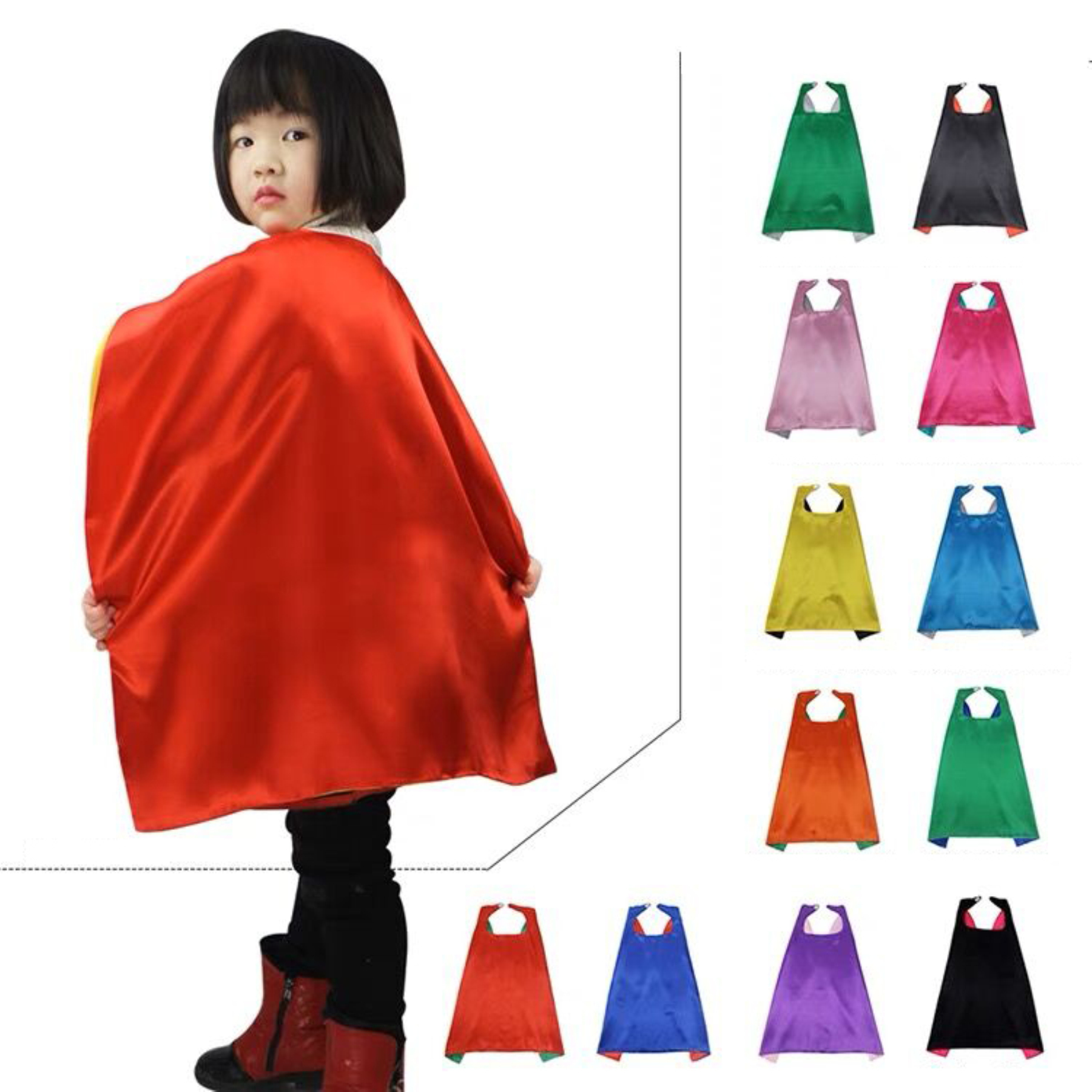 Double Layer Kids Super Hero Cape 2
