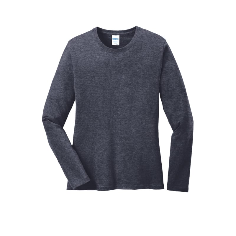 Port & Company Women's Long Sleeve Core Cotton Tee. 141