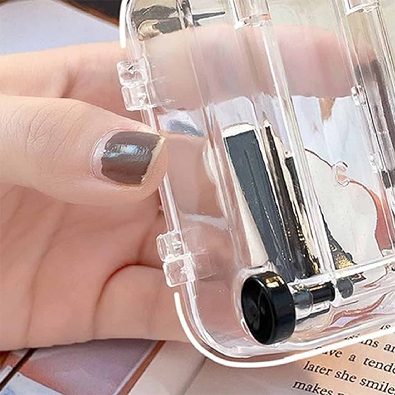 Mini Cute Transparent PP Trolley Case Jewelry Box 2