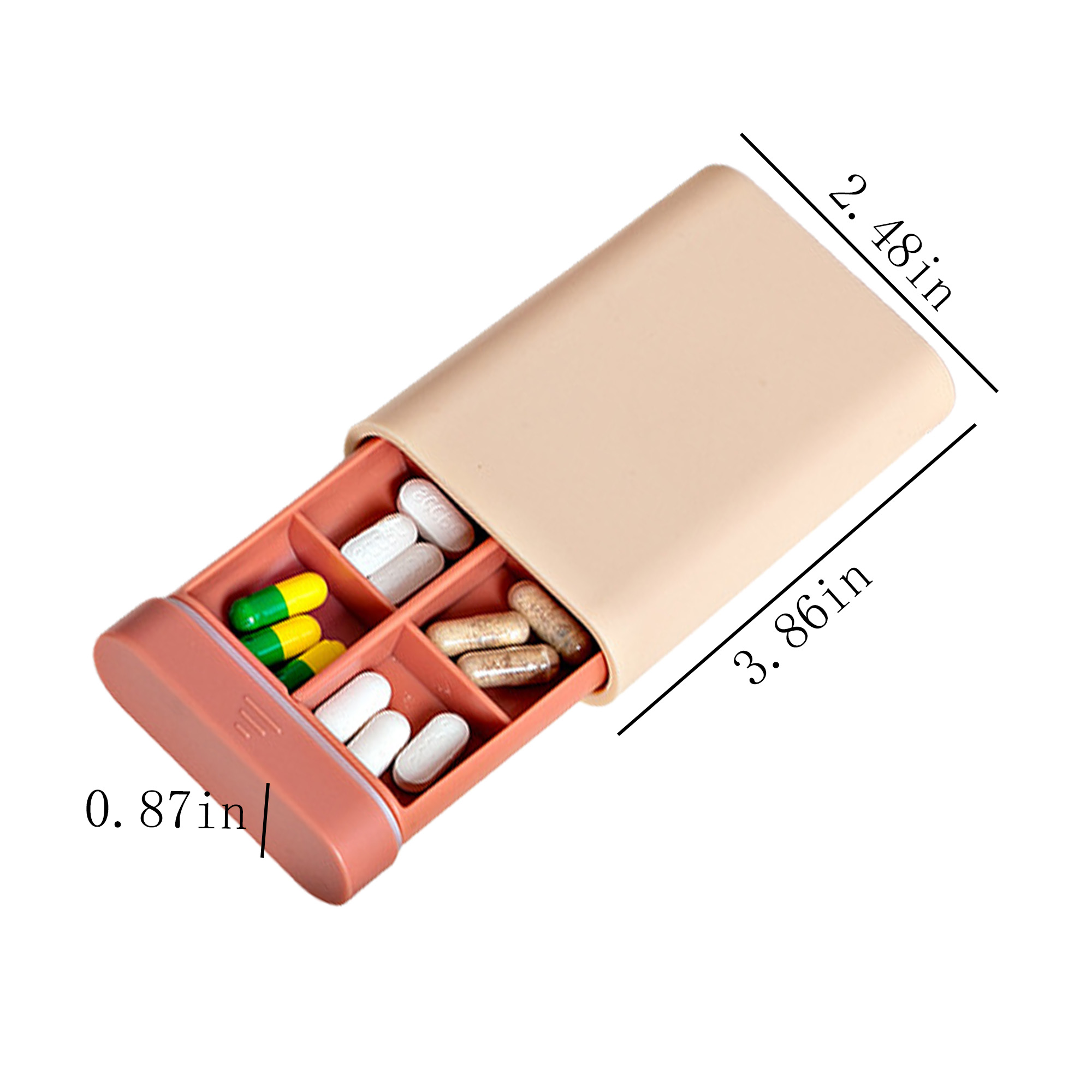 Convenient Multi-Grid Pill Organizer 2