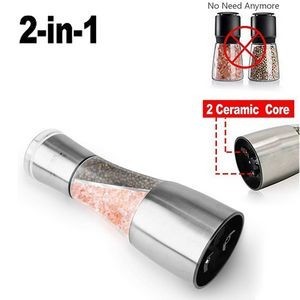 2 In 1 Manual Salt And Pepper Mill Grinder With Adjustable Grind Level 2