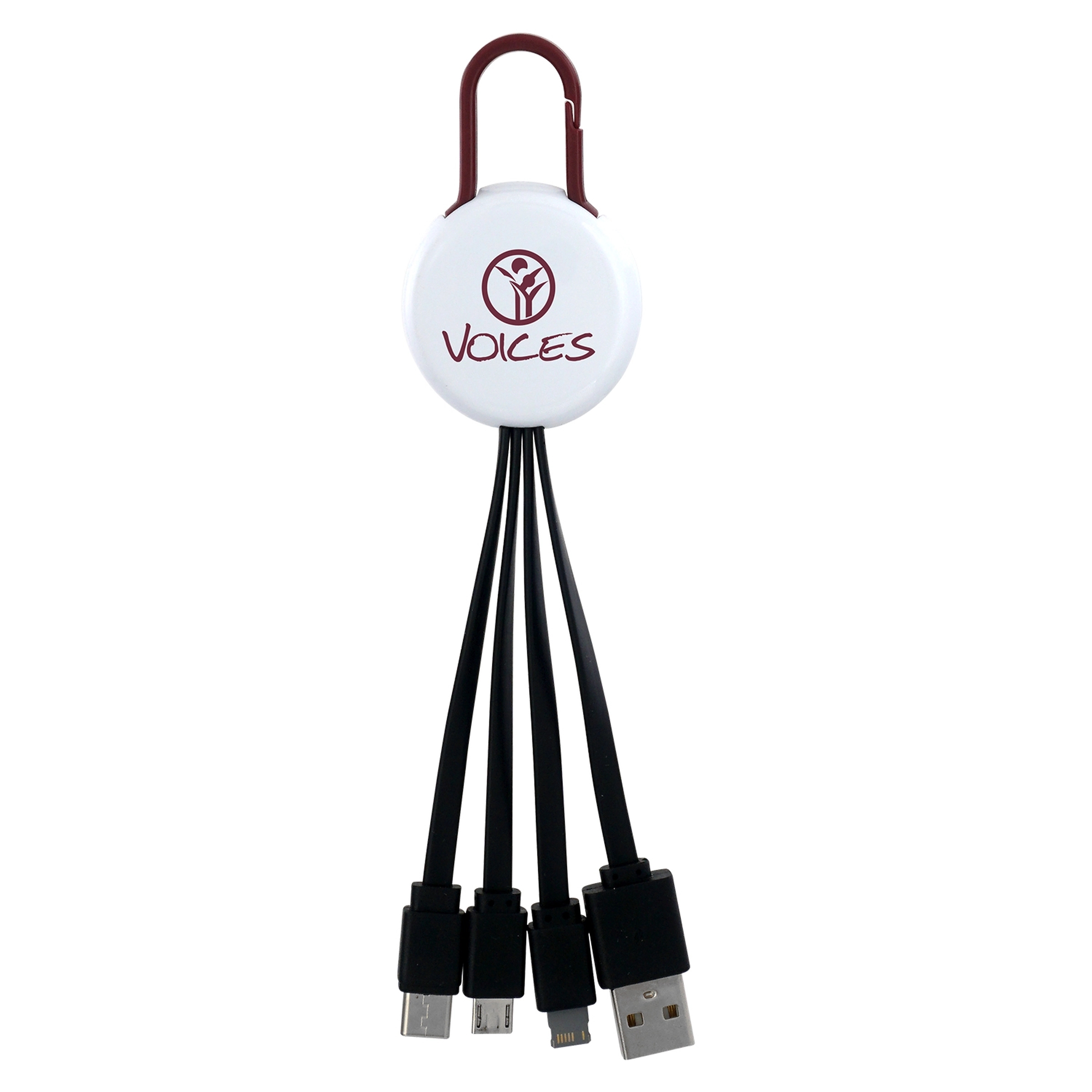 WHITE COLORFUL CLIP 3 IN 1 CHARGING CABLE 1