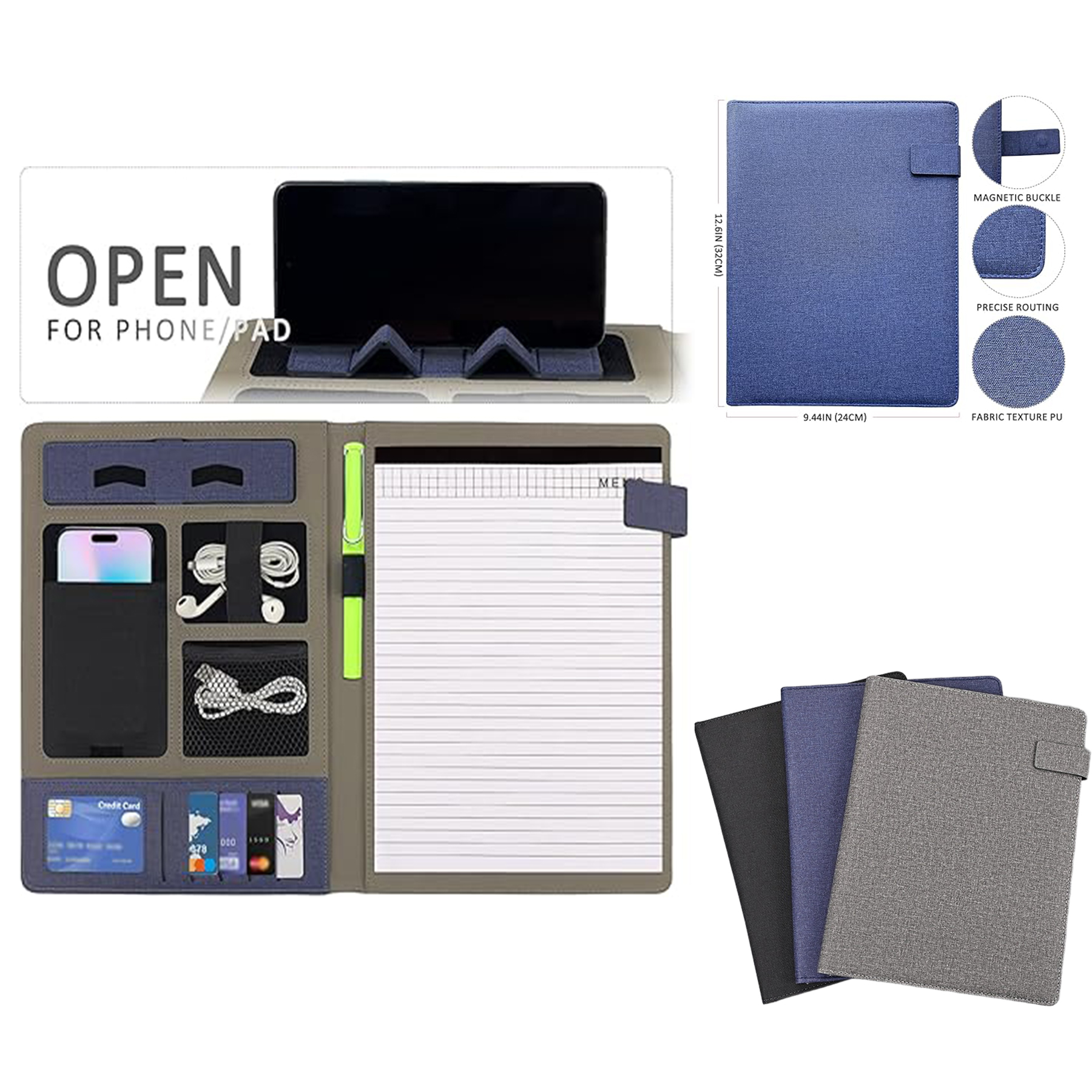 Business Folder with Clasp Design 3