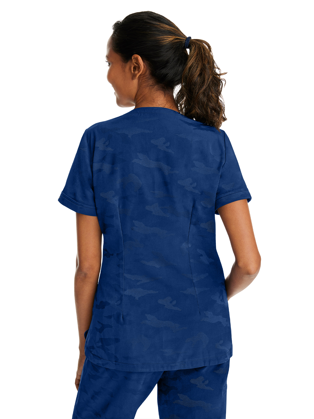 Healing Hands - HH PL Jacquard - Women's 2-Pocket Joy Camo V-Neck Top 4