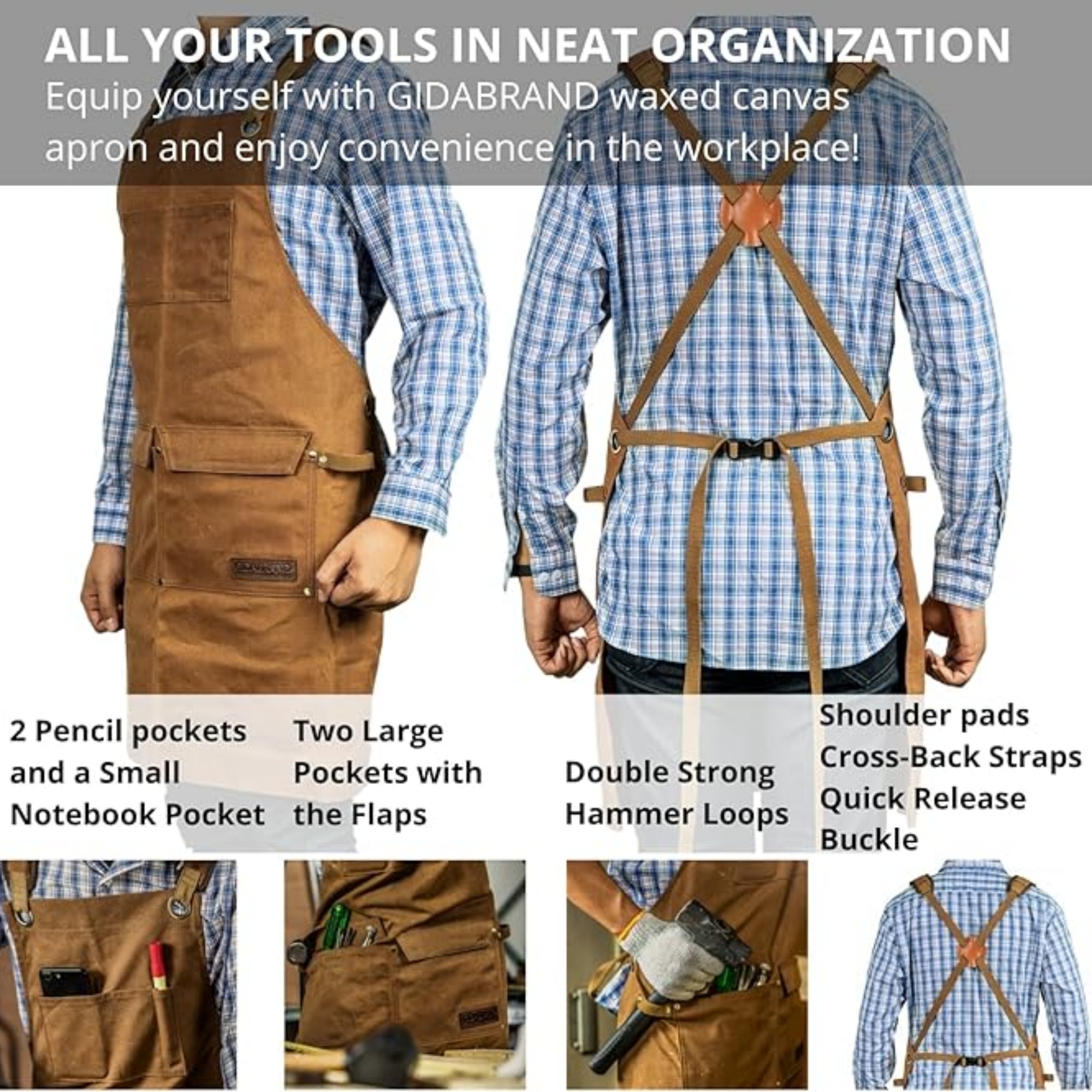 Work Apron With Pockets 3