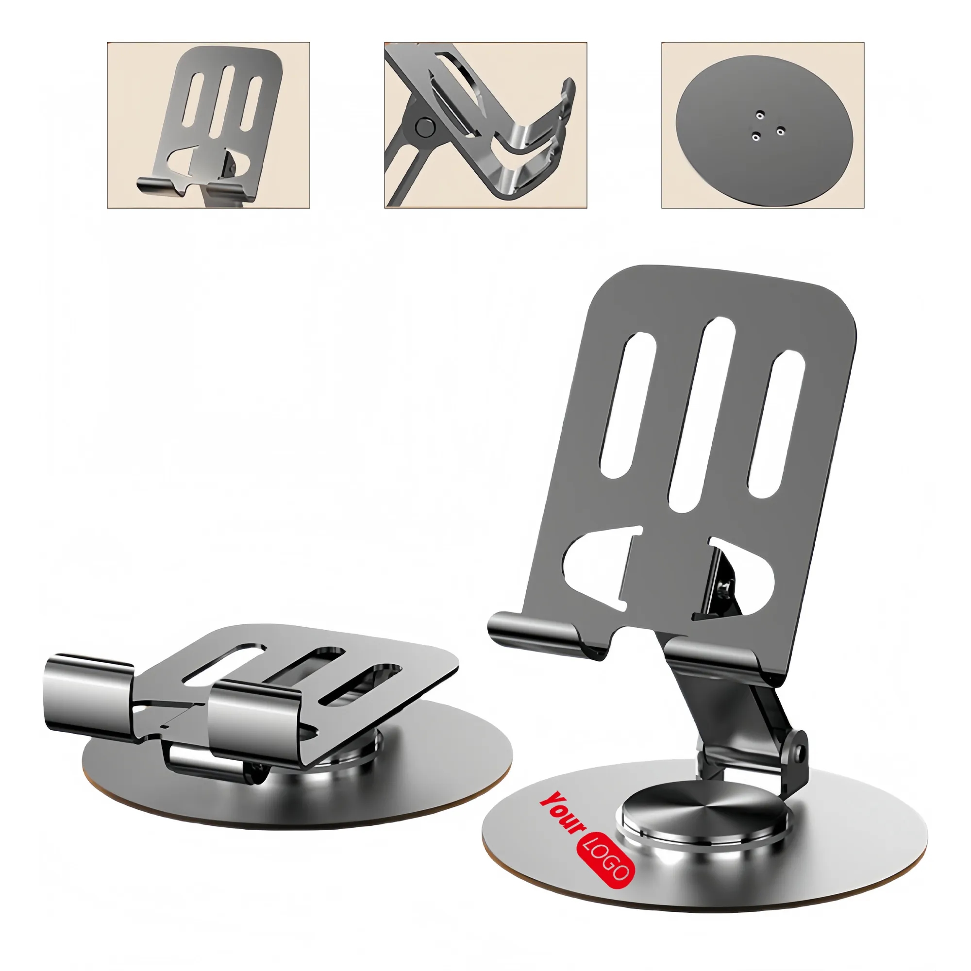 Phone Stand With 360 Rotation Non Slip Base