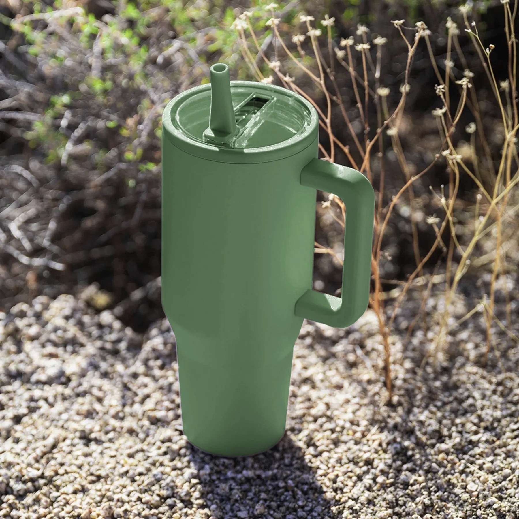 40 oz Tumbler with Handle and Foldable Straw Lid 5
