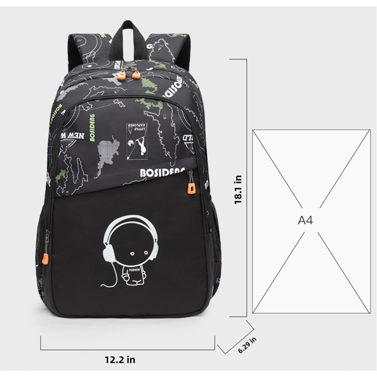 Large Capacity Laptop Luminous School Backpack 5