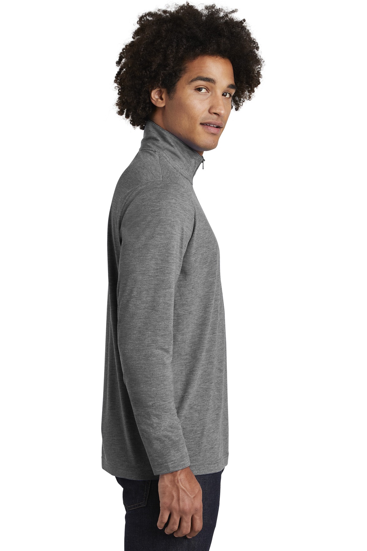Sport-Tek PosiCharge Tri-Blend Wicking 1/4-Zip Pullover. ST407, custom hoodie or sweatshirt with logo imprint 30