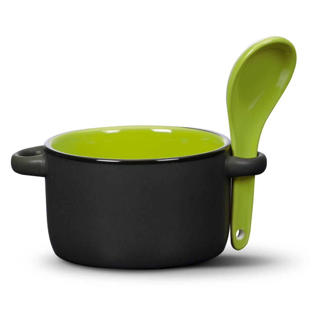 Merritt Soup Mug & Spoon - 12oz - Deep Etch 5