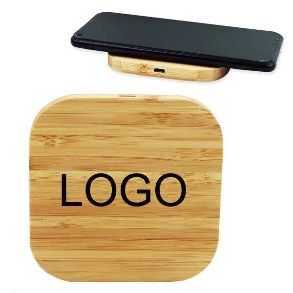 Bamboo Square Wireless Charger 2
