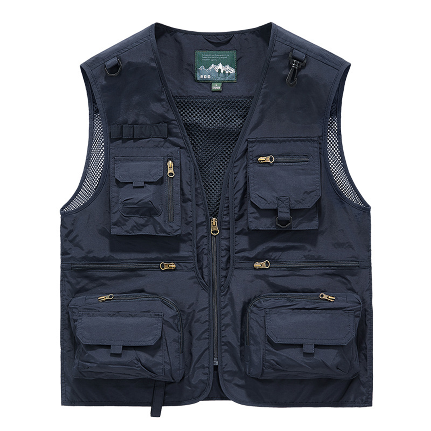 Men's Solid Sleeveless Jacket W/ Multi Pocket 4