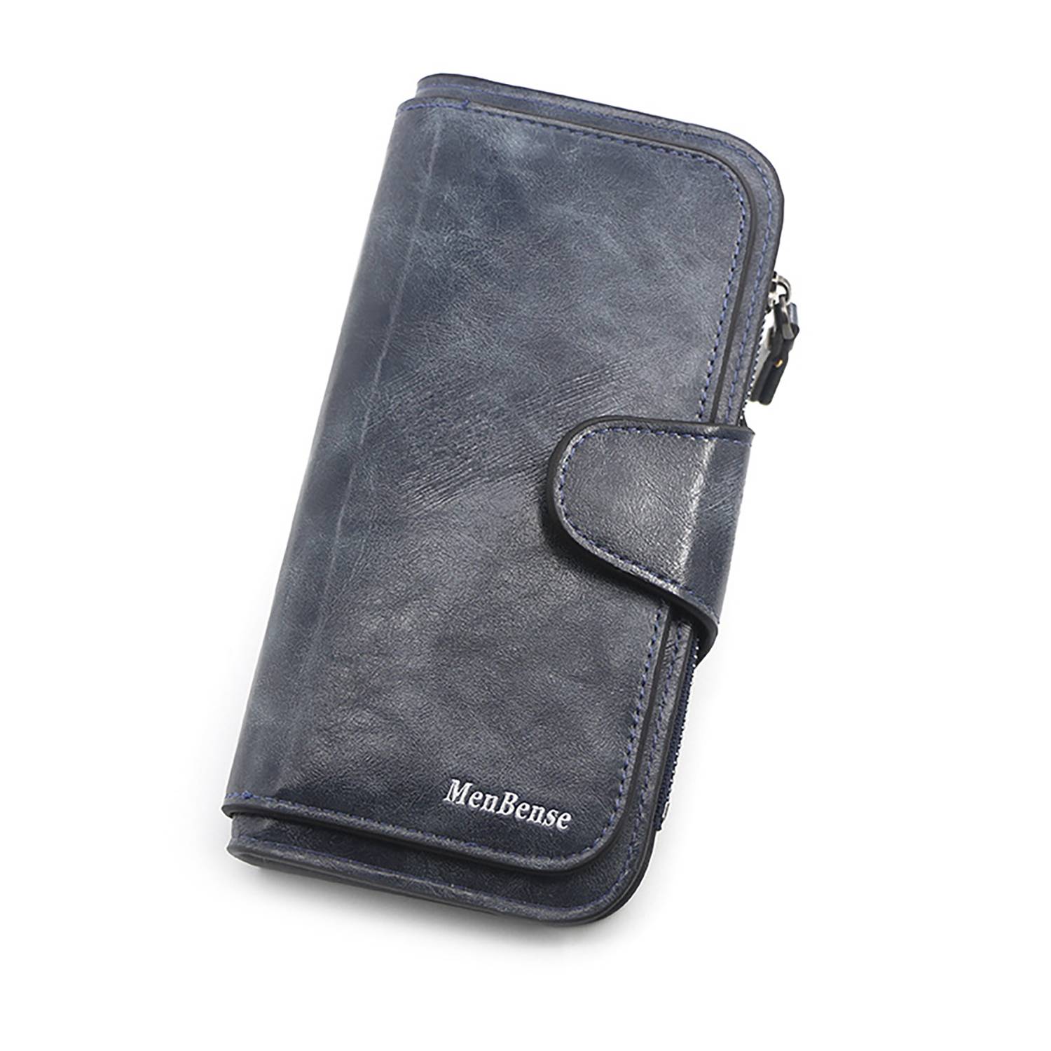 Women'S Large Capacity Magnetic Button Pu Leather Wallet 5