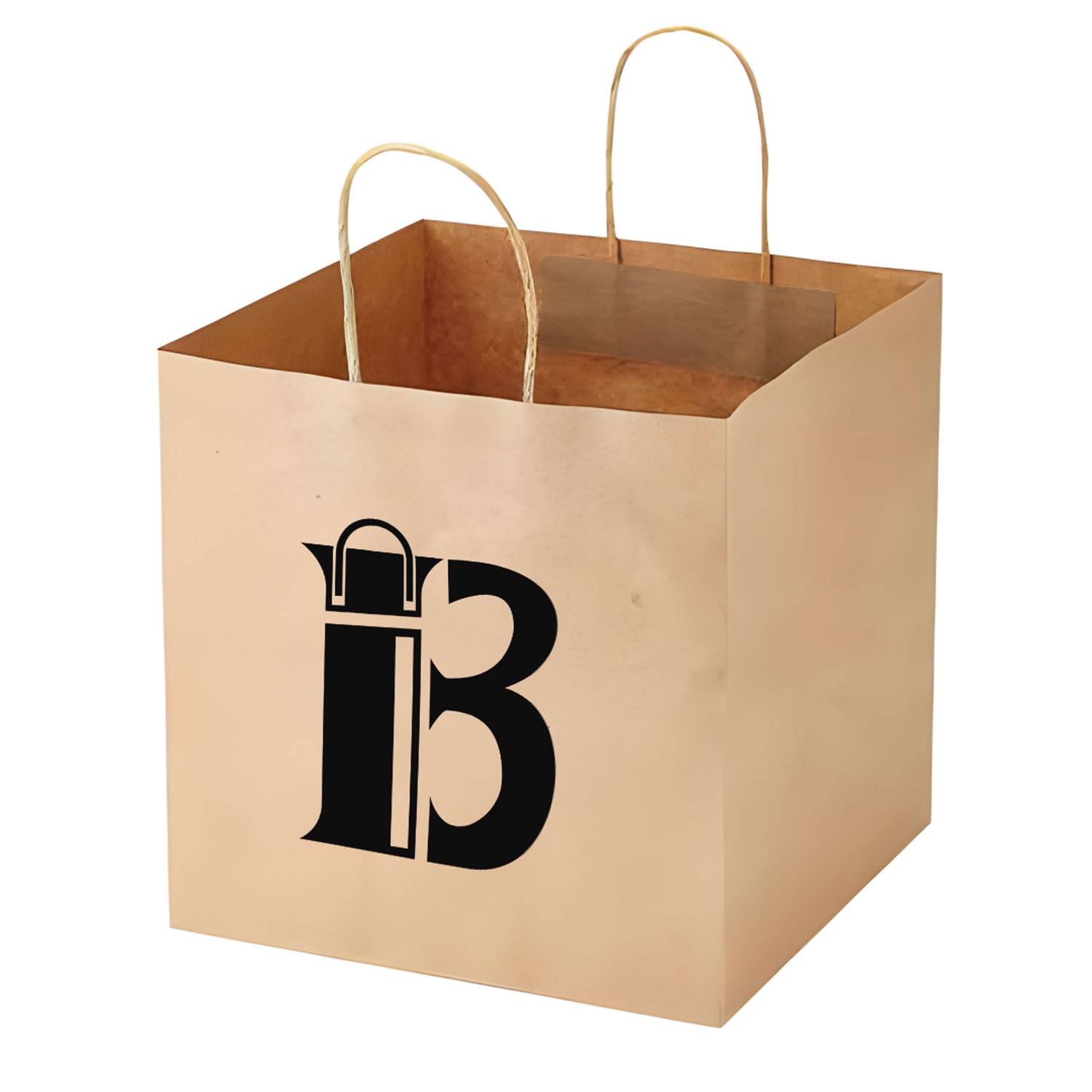 Custom Sizes Eco-friendly Recycled Brown Handles Paper Bag 6