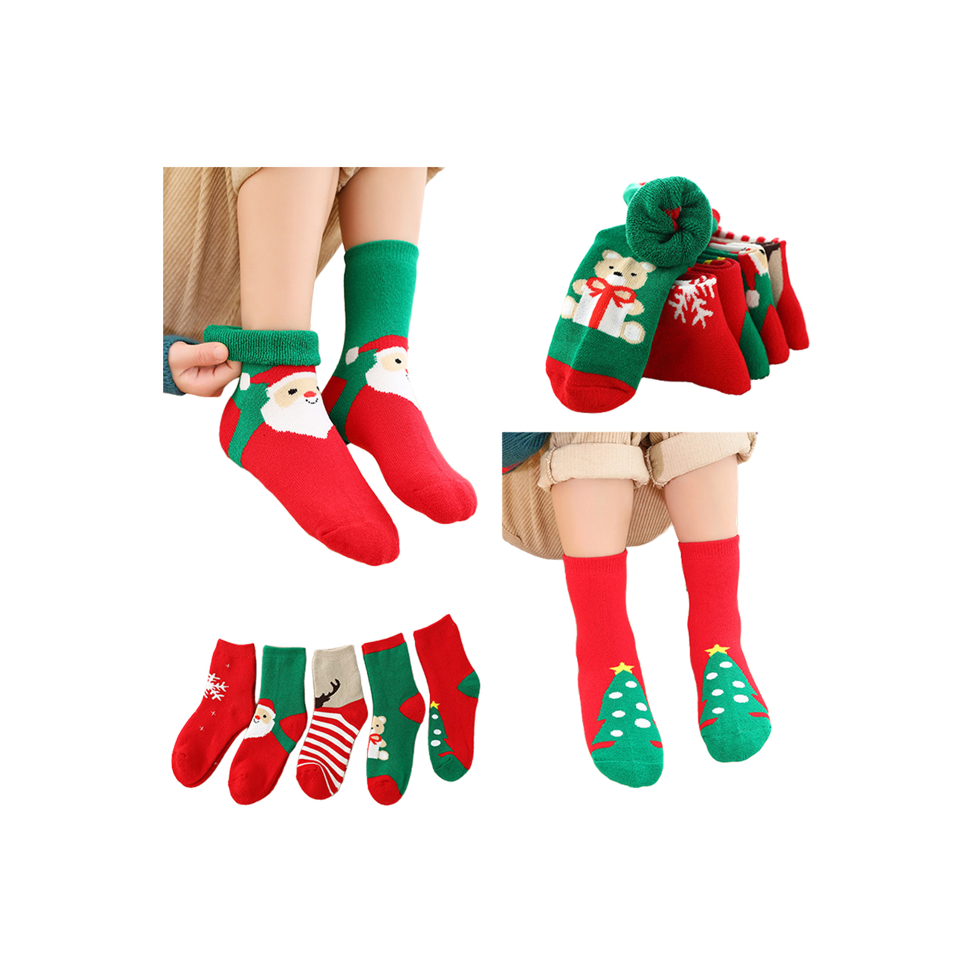 Cotton Children's Warm Christmas Socks 6