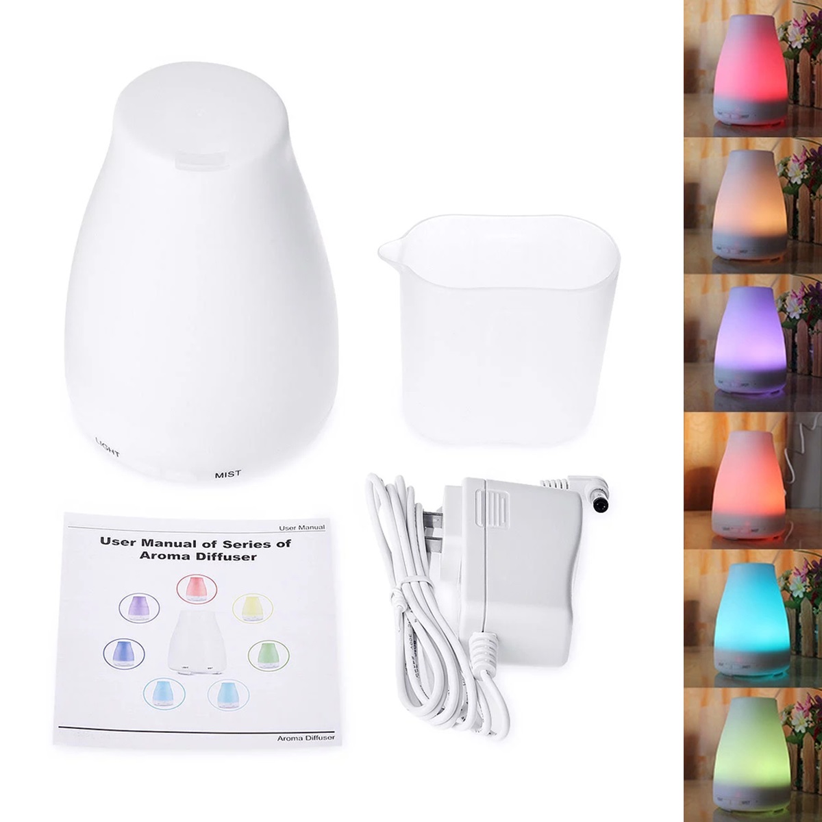 100ml Humidifier with LED Aroma Essential Oil Diffuser 1