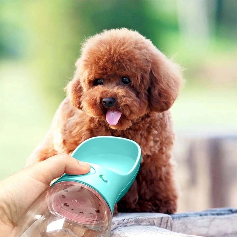 Leak Proof Portable Dog Water Bottle With Drinking Feeder 5