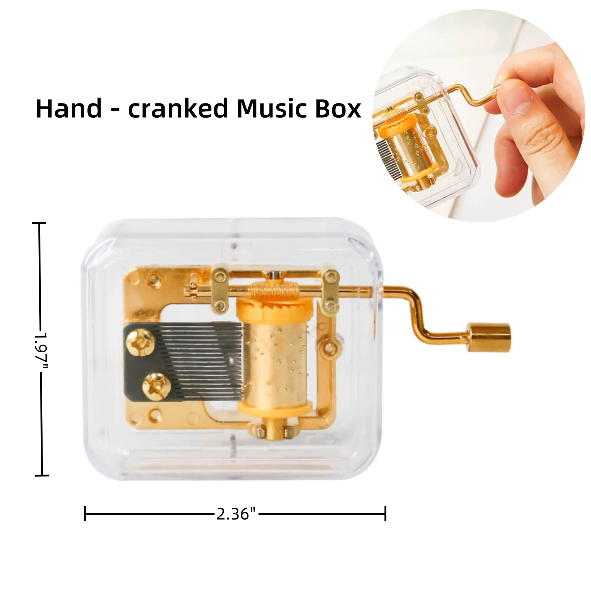 Transparent Music Box Hand - Operated Branded Giveaway 4