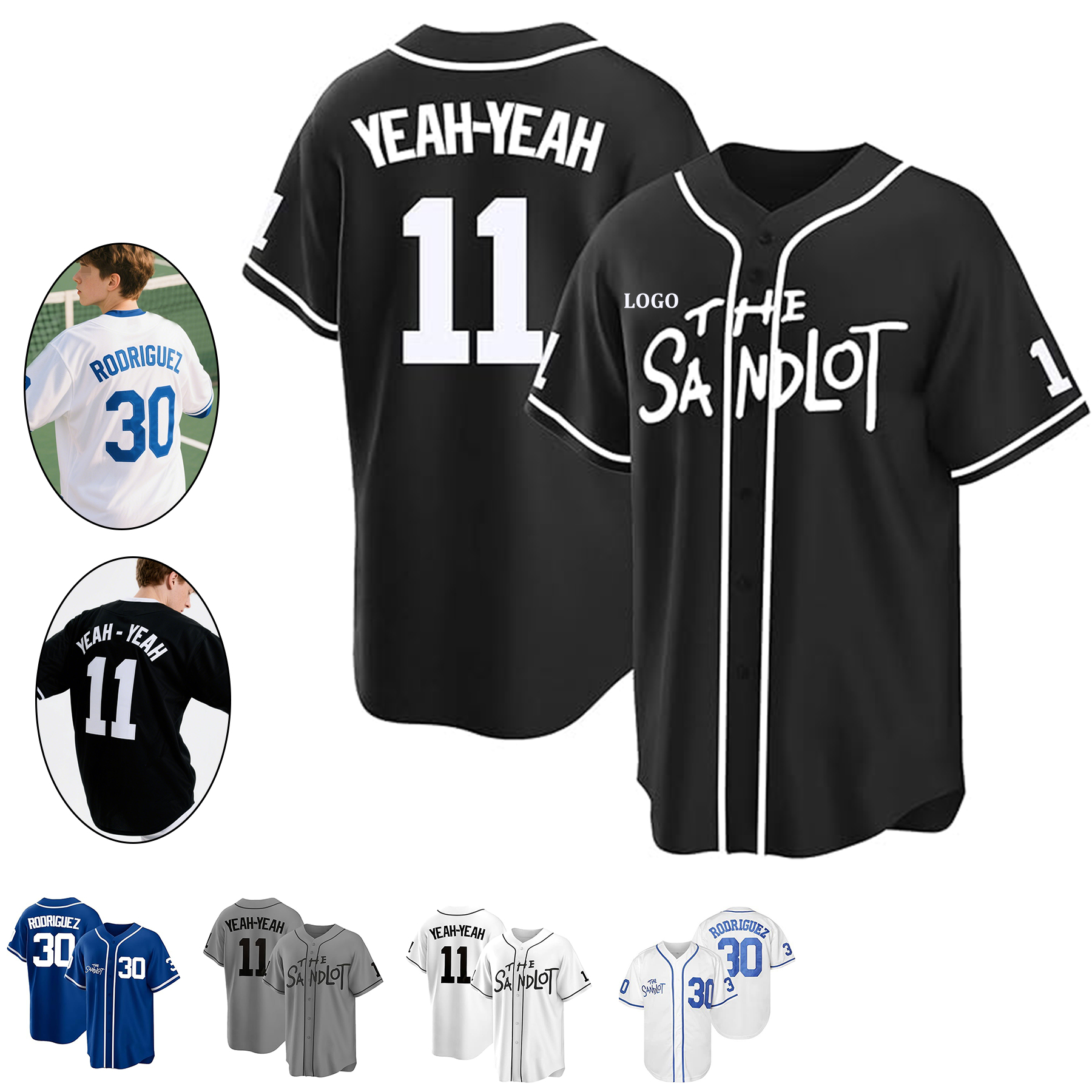 Men Women Baseball Jersey 1