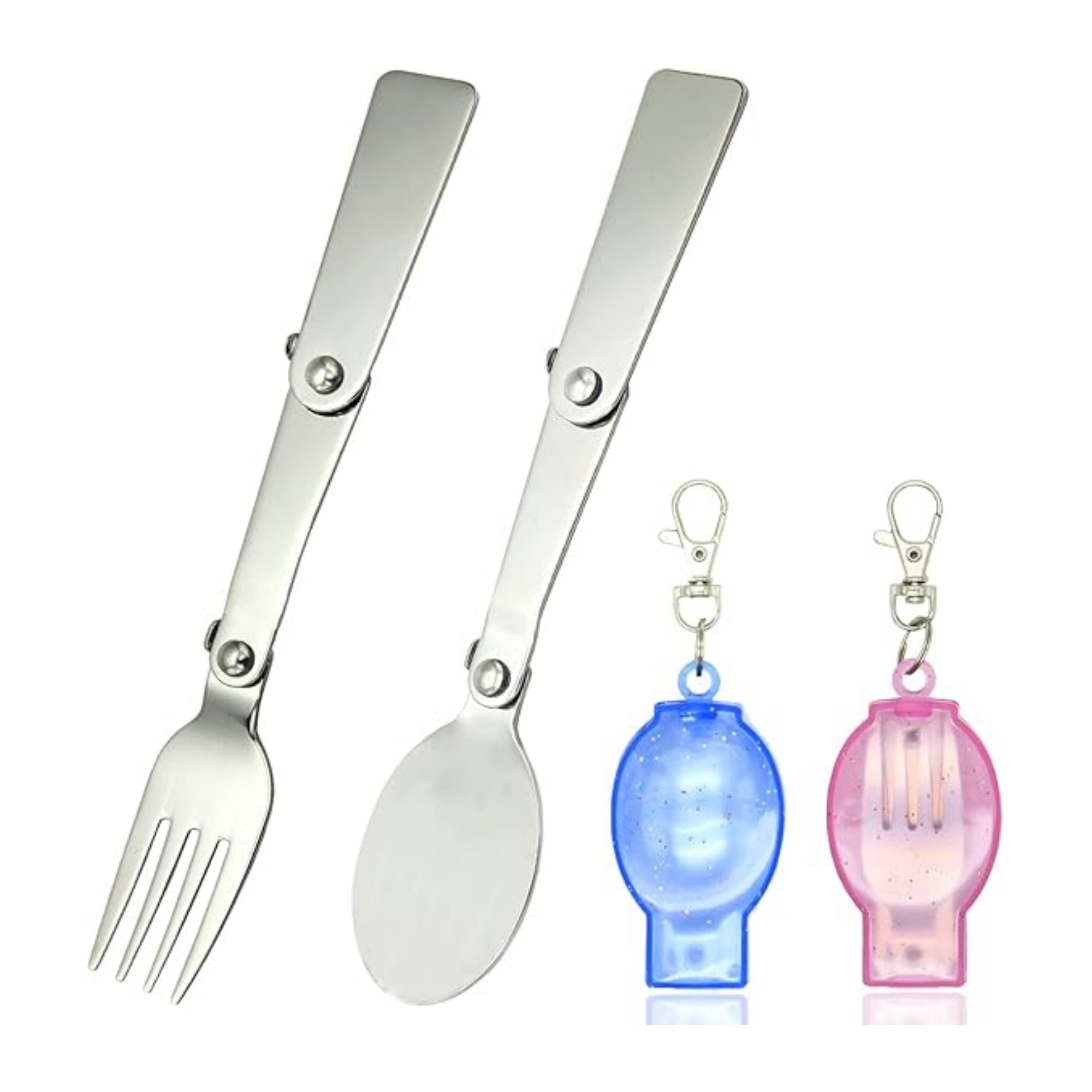 Camping Folding Spoon And Fork Set 3