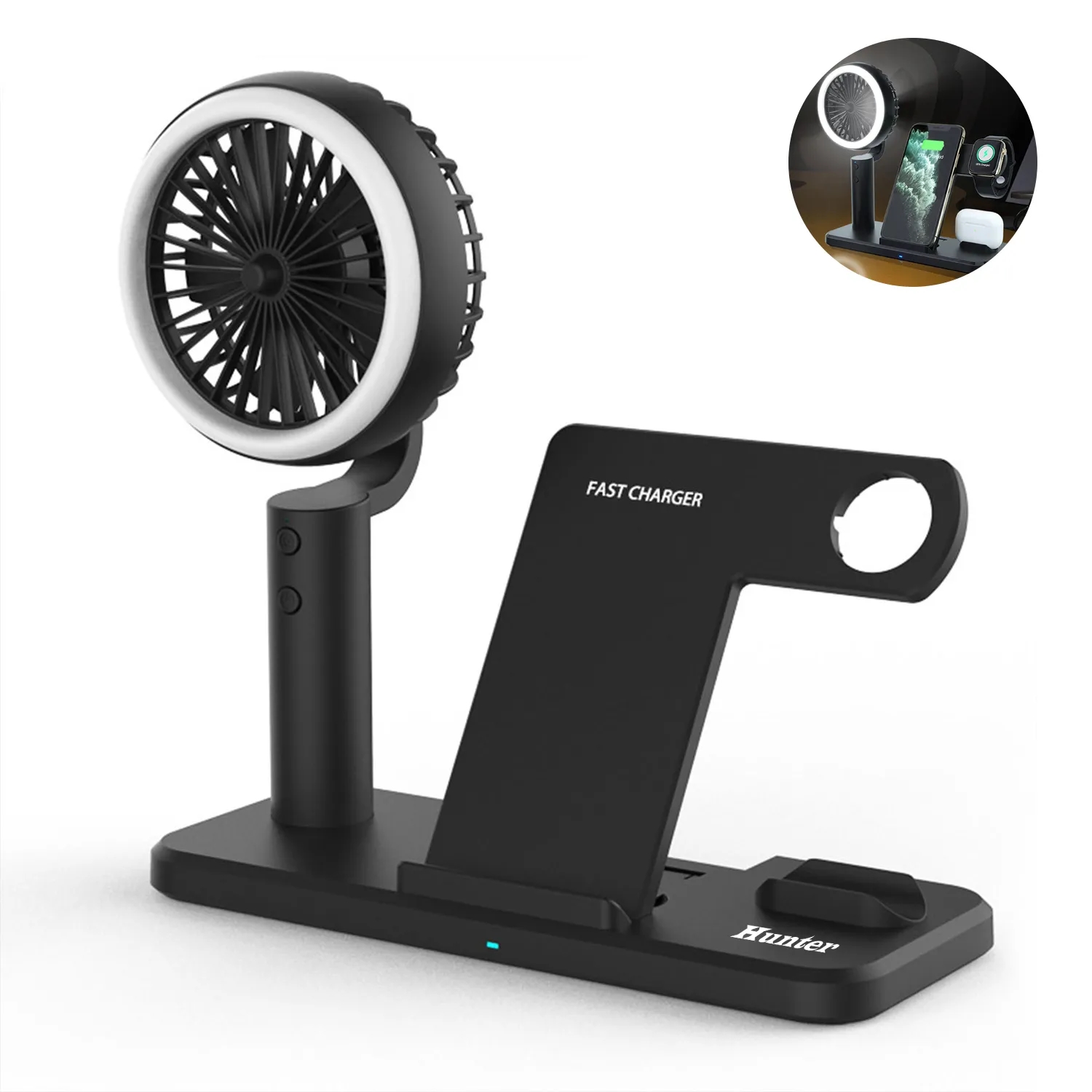 Multifunctional Fan Mobile Phone Headphone Wireless Charger 1