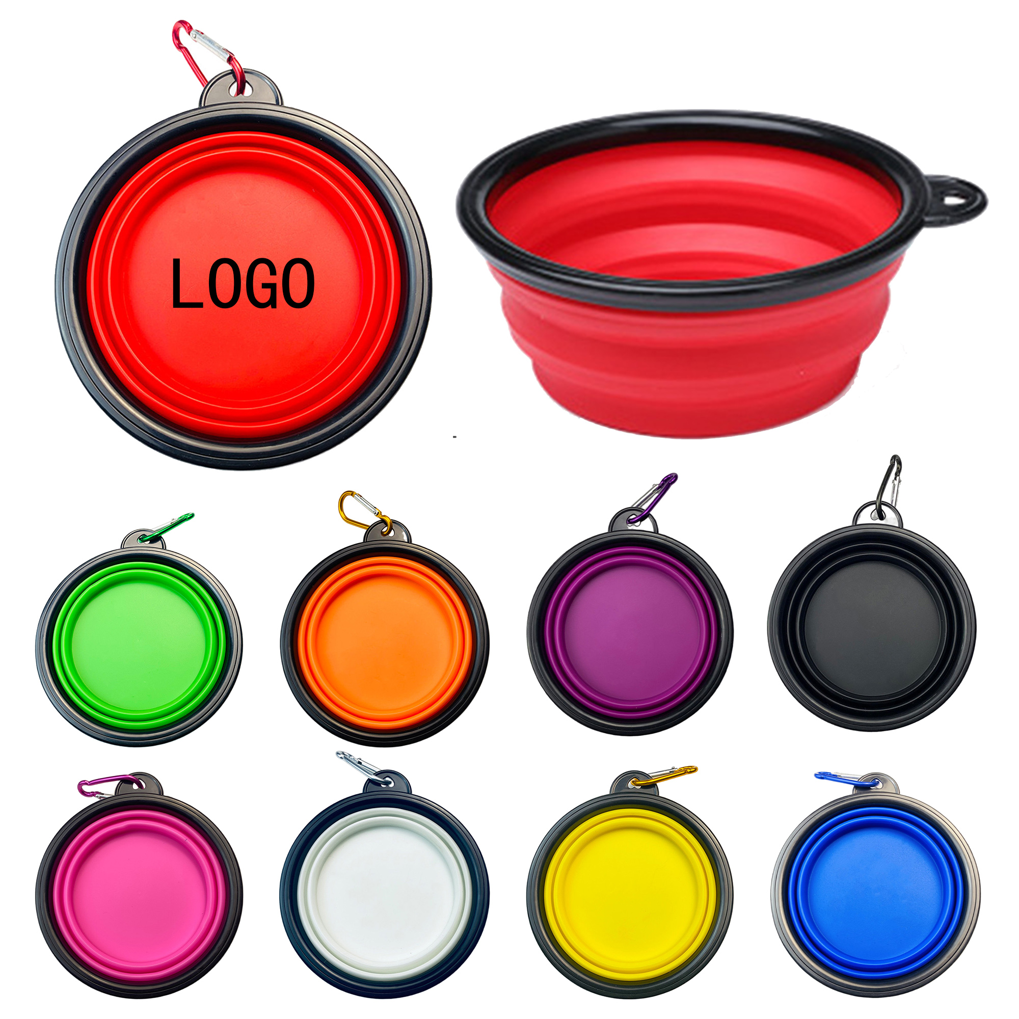 12oz Outdoor Portable Folding Tpe Pet Food Bowl 2