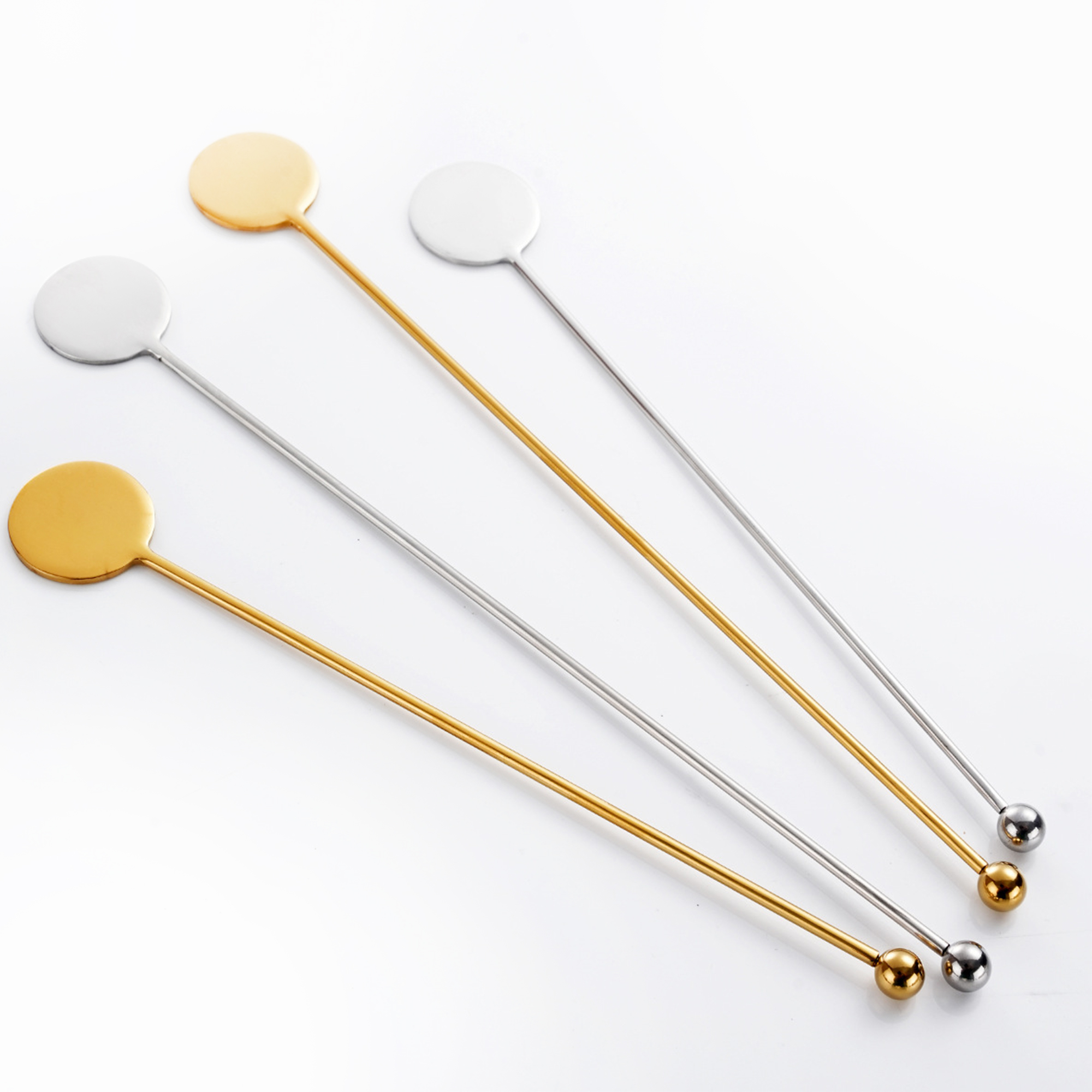 Sleek Metal Cocktail Mixing Stick 2
