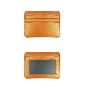 Elegant Portrait Dual Side PU Leather Card Holder With 2 Pockets 17