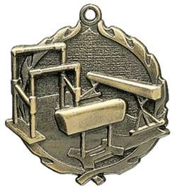 Gymnastics Female Wreath Medal, 2 1/2" 2