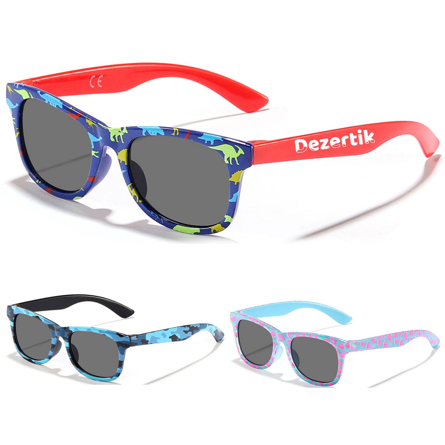Stylish Kids Dino Square Sunglasses for Sun Protection