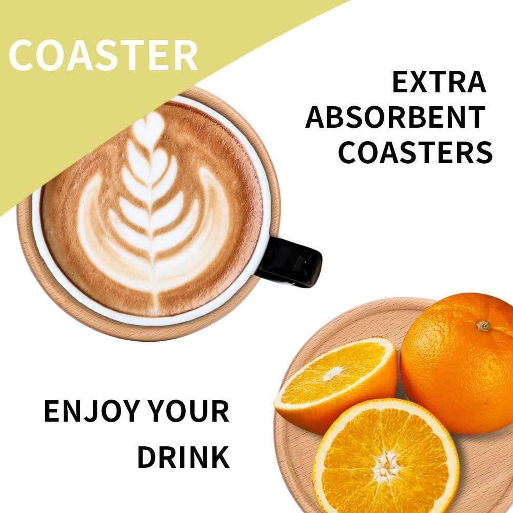 Natural Beech Wood Coaster 12