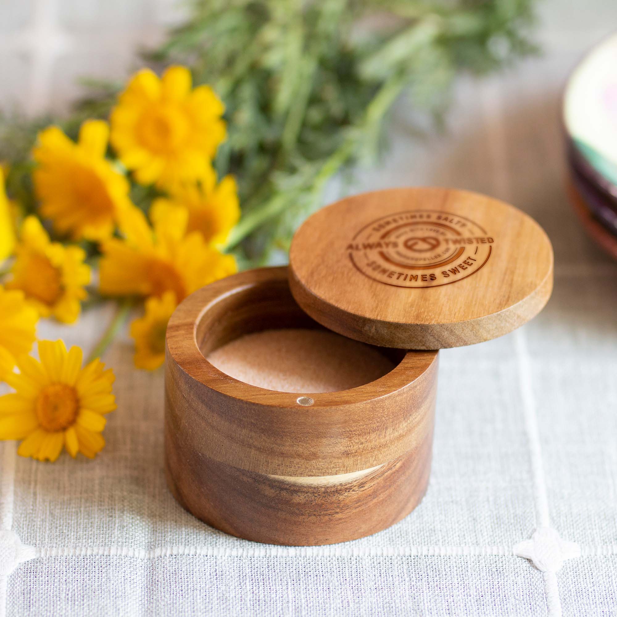 Acacia Salt Box 12