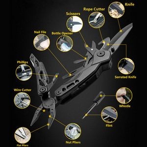 Compact Multi Tools Pliers With Flint Bits Set for Outdoor Adventures 13