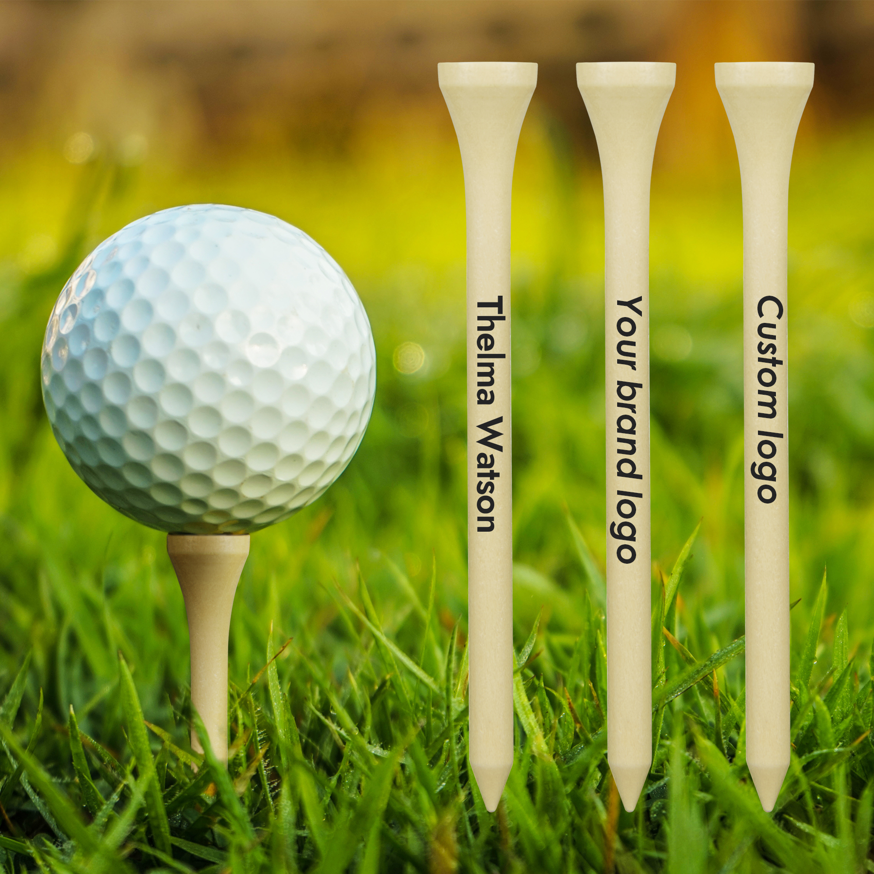 3 1/4" Custom Wooden Golf Tee 2