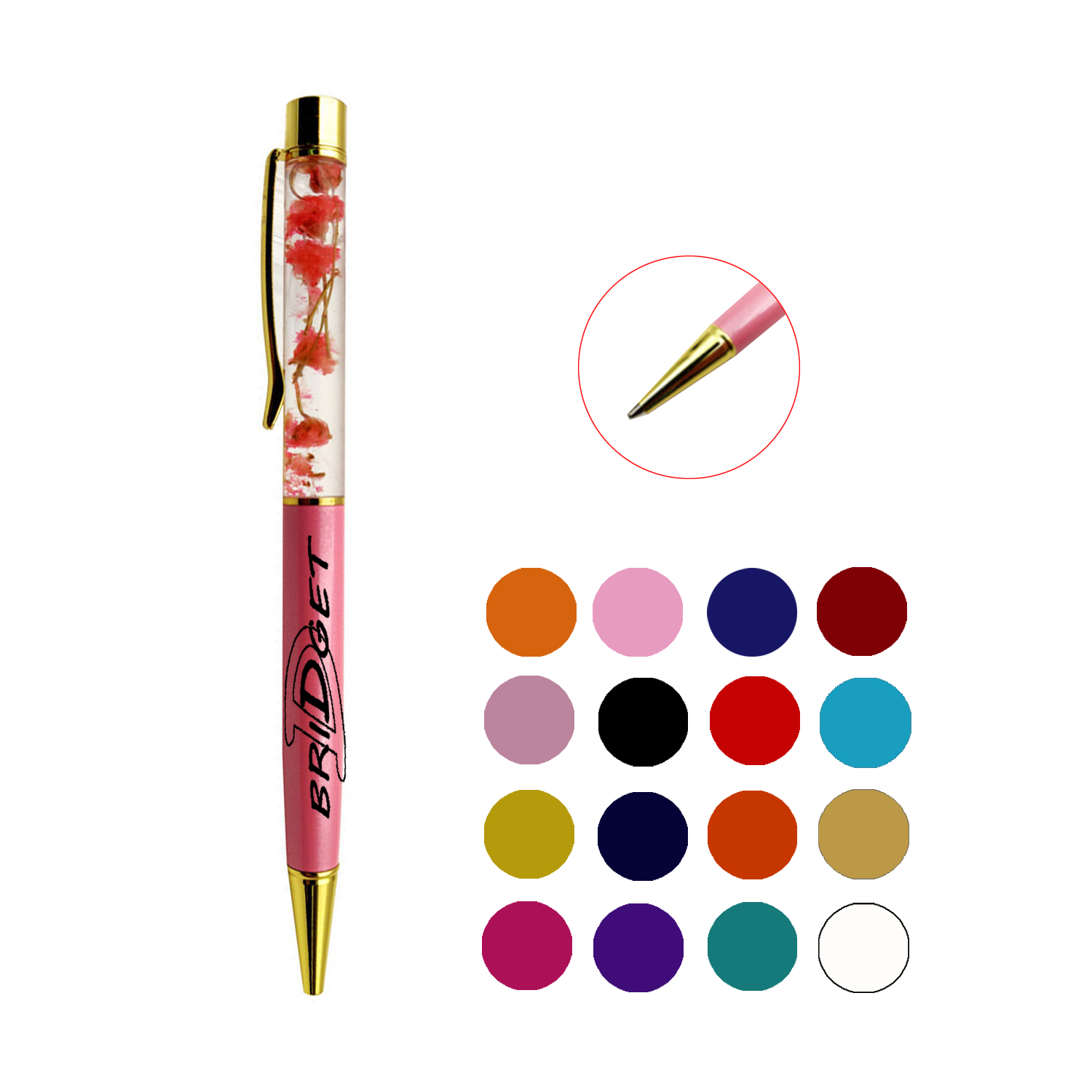 Dried Flower Metal Ballpoint Pen 12
