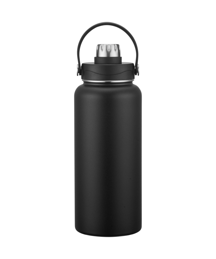 Union Printed - 34 oz Vacuum Water Bottle w/ Screw-on lid & Handle 3