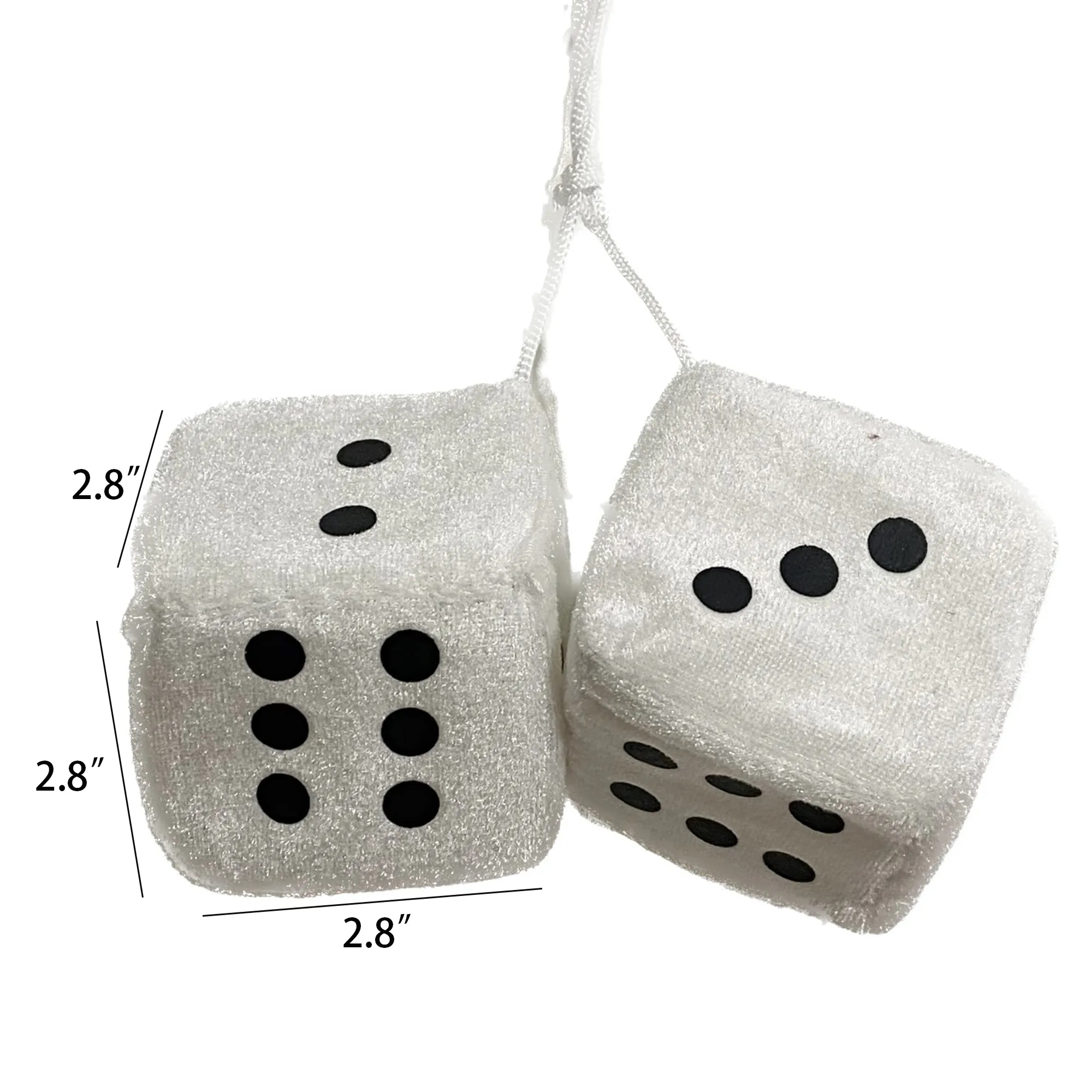 Pair of Plush Dice Car Pendant 10
