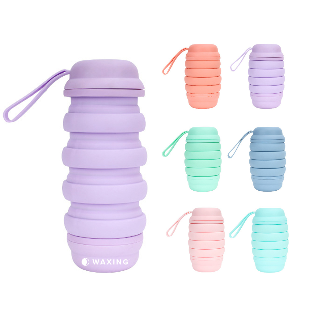18.5 Oz. Handy Silicone Foldable Water Bottle 2