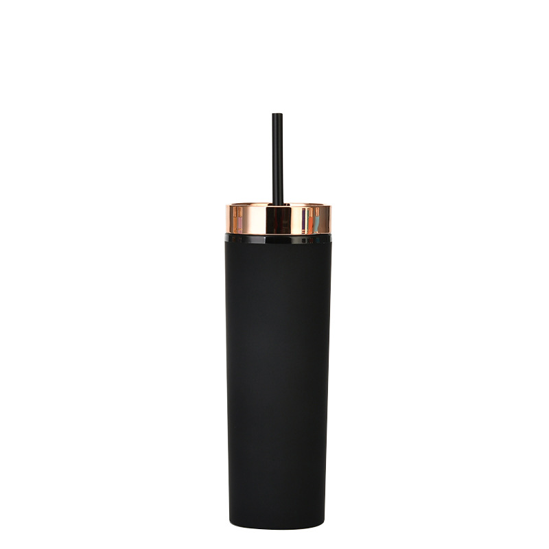 16oz Double Layer Plastic Straw Cup / Electroplated Cover 9